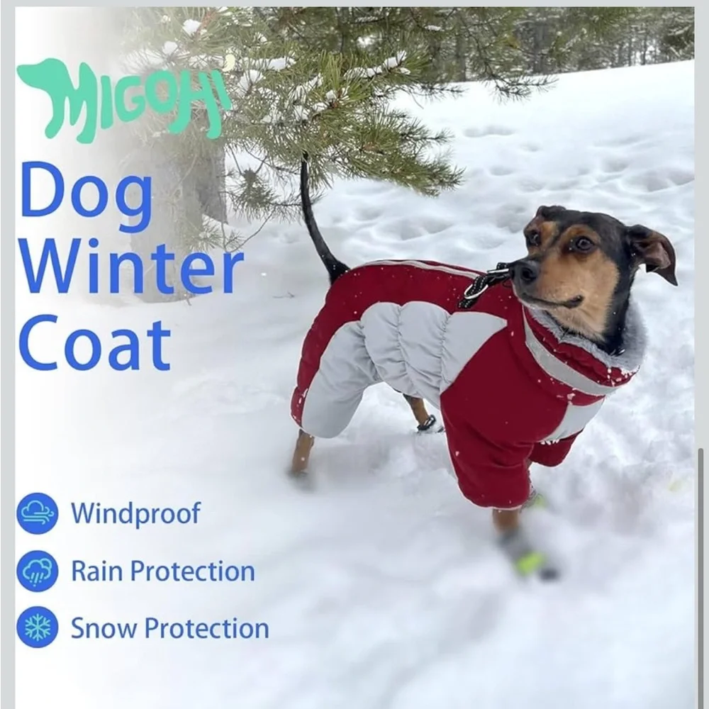 MIGOHI Full Body Dog Coat - Warm Reflective Winter coat Med 540-bb4